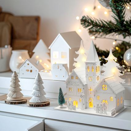 Brilagi - LED dekoracja świąteczna LED/2xAA kościółek