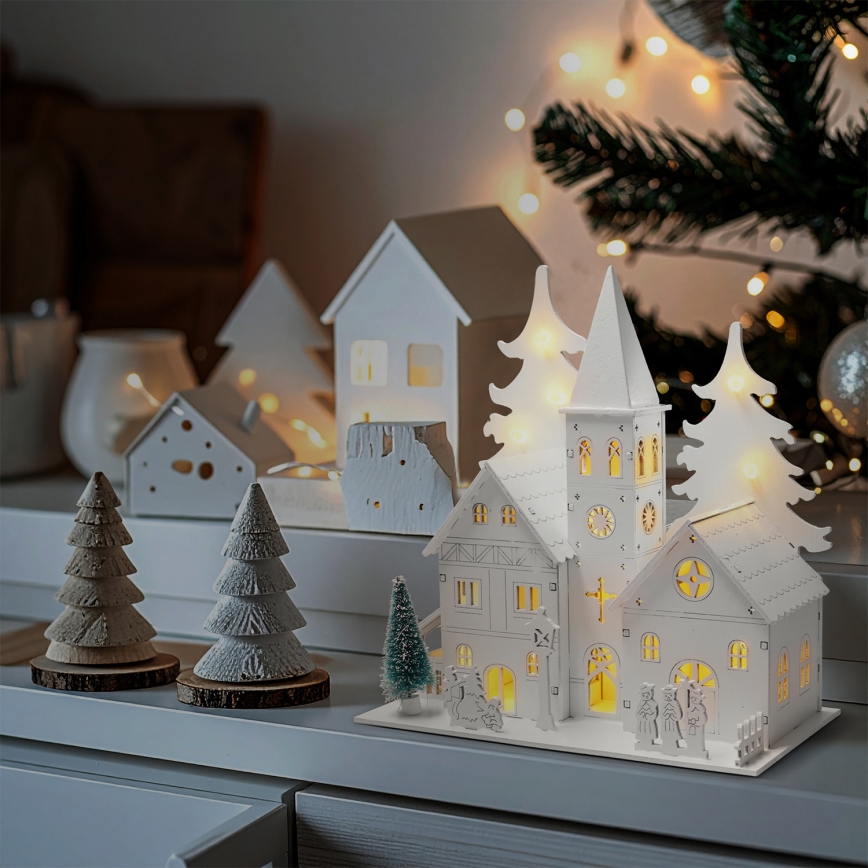 Brilagi - LED dekoracja świąteczna LED/2xAA kościółek