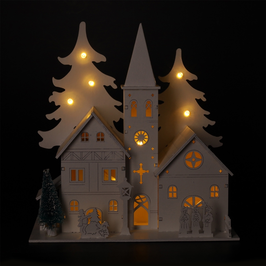 Brilagi - LED dekoracja świąteczna LED/2xAA kościółek