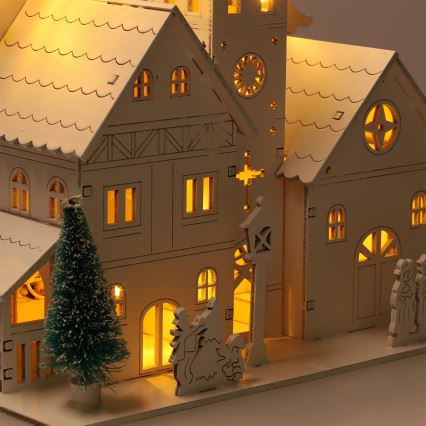 Brilagi - LED dekoracja świąteczna LED/2xAA kościółek