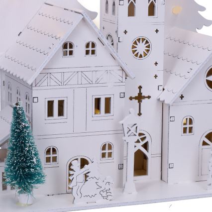 Brilagi - LED dekoracja świąteczna LED/2xAA kościółek