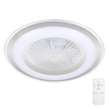 Brilagi - LED Dimmable ceiling light with a fan RONDA LED/65W/230V 3000-6500K srebrna