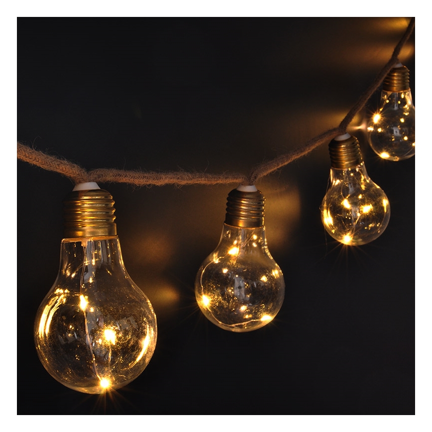 Brilagi - LED DŁańcuch dekoracyjny 10xLED/3xAA 1,8m ciepła biel