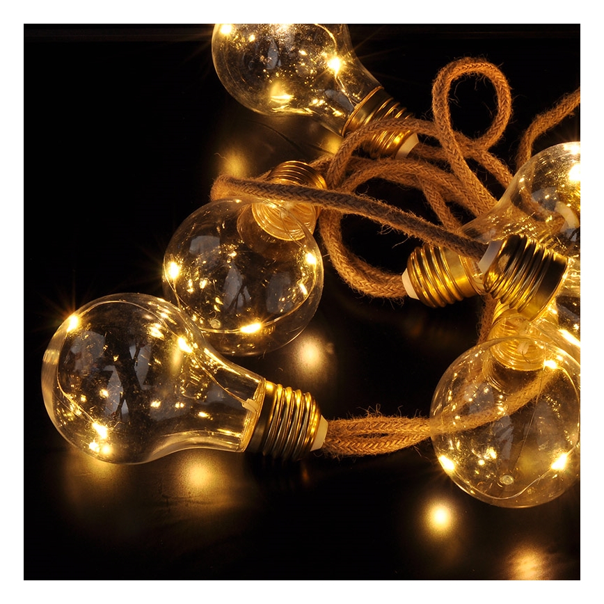 Brilagi - LED DŁańcuch dekoracyjny 10xLED/3xAA 1,8m ciepła biel