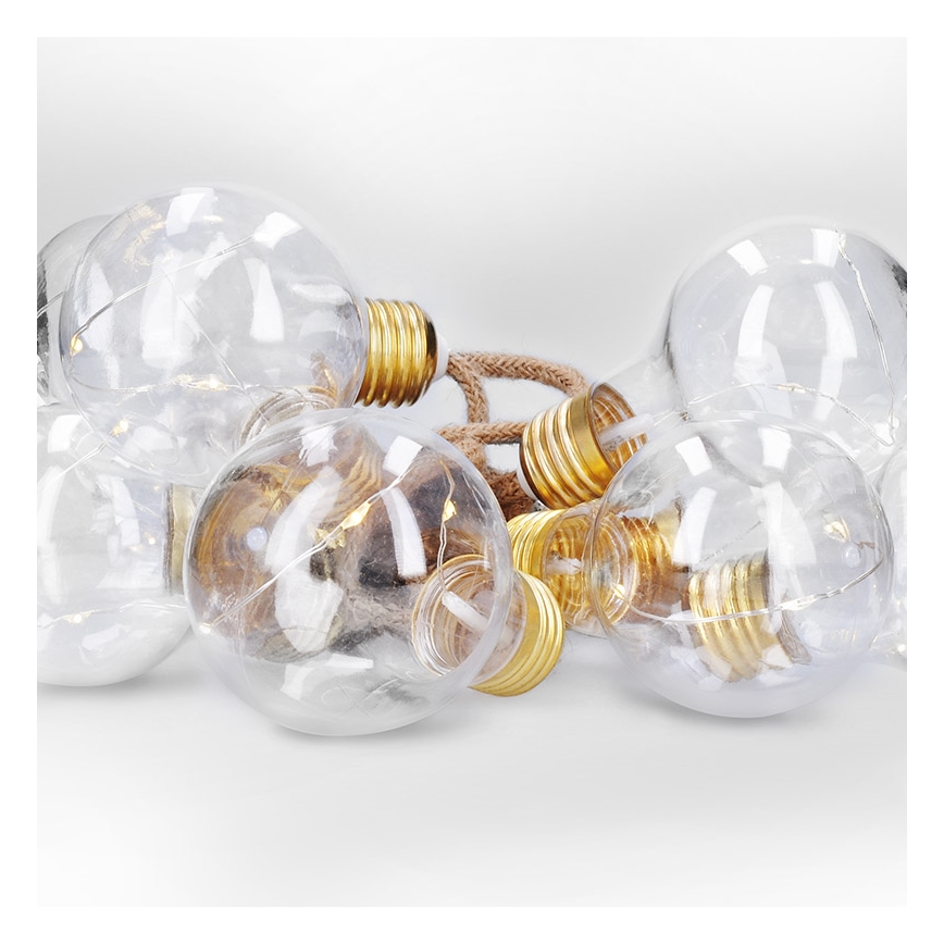 Brilagi - LED DŁańcuch dekoracyjny 10xLED/3xAA 1,8m ciepła biel