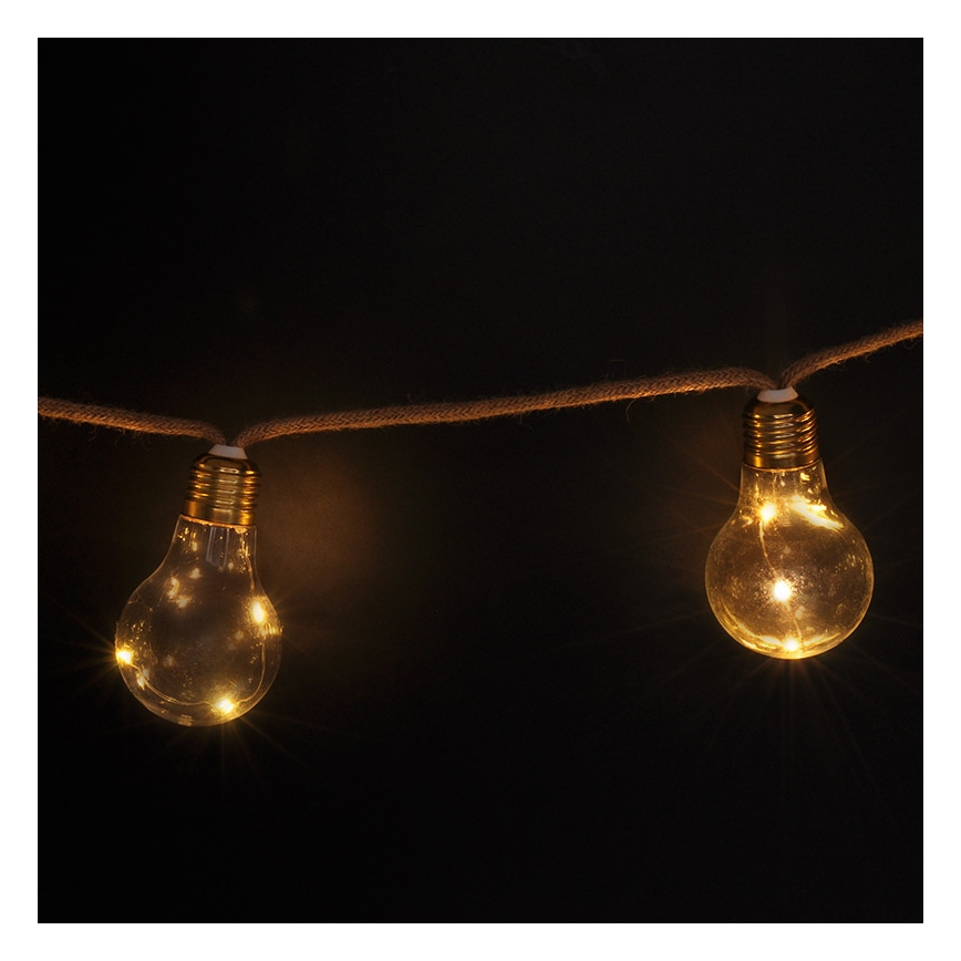Brilagi - LED DŁańcuch dekoracyjny 10xLED/3xAA 1,8m ciepła biel