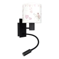 Brilagi - LED dziecięca elastyczna lampa ścienna BOBO 1xE27/25W/230V + LED/3W czarna/kremowa/króliczki