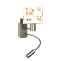 Brilagi - LED Dziecięca elastyczna lampa ścienna BOBO 1xE27/25W/230V + LED/3W matowy chrom/biały/misie