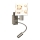 Brilagi - LED Dziecięca elastyczna lampa ścienna BOBO 1xE27/25W/230V + LED/3W matowy chrom/biały/misie