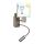 Brilagi - LED dziecięca elastyczna lampa ścienna BOBO 1xE27/25W/230V + LED/3W matowy chrom/biały/zwierzątka