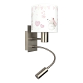 Brilagi - LED Dziecięca elastyczna lampa ścienna BOBO 1xE27/25W/230V + LED/3W matowy chrom/kremowa/króliczki