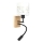 Brilagi - LED Dziecięca elastyczna lampa ścienna BOBO WOOD 1xE27/25W/230V + LED/3W dąb/czarny/biały/jednorożce