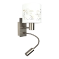 Brilagi - LED dziecięca giętna lampa ścienna BOBO 1xE27/25W/230V + LED/3W matowy chrom/biały/jednorożce