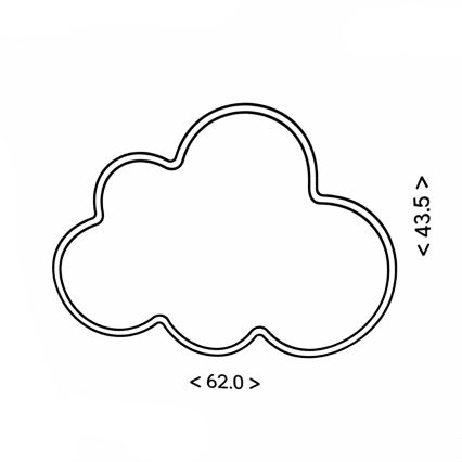 Brilagi - LED dziecięca lampa sufitowa CLOUD LED/54W/230V biała