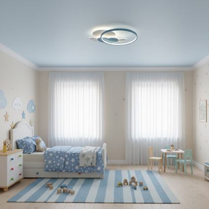 Brilagi - LED Dziecięca lampa sufitowa LOVE LED/48W/230V 3000/4500/6000K niebieska