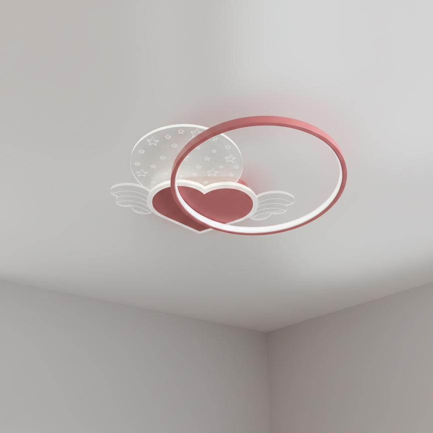 Brilagi - LED Dziecięca lampa sufitowa LOVE LED/48W/230V 3000/4500/6000K różowa