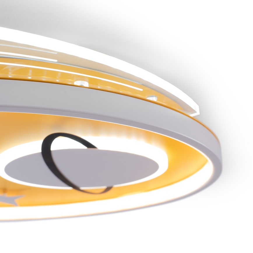 Brilagi -LED Dziecięca lampa sufitowa STARSHIP LED/64W/230V 3000/4500K żółta
