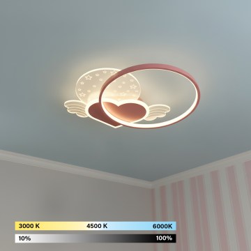Brilagi - LED dziecięca oprawa sufitowa LOVE LED/48W/230V 3000/4500/6000K różowa
