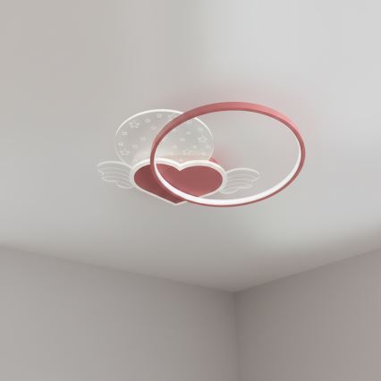 Brilagi - LED dziecięca oprawa sufitowa LOVE LED/48W/230V 3000/4500/6000K różowa