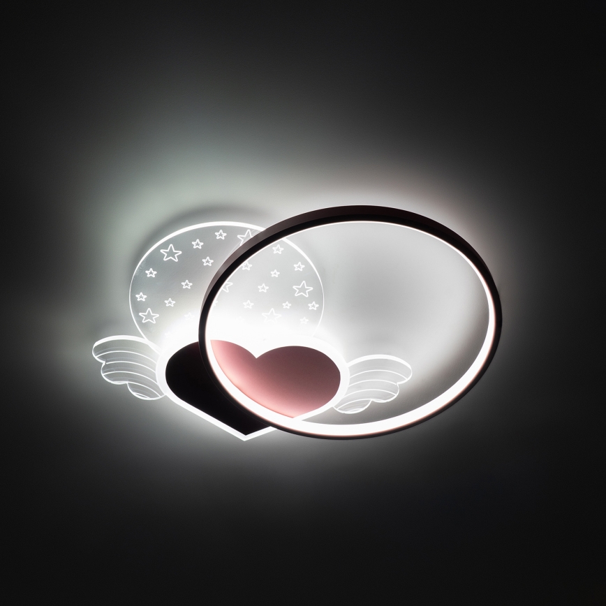 Brilagi - LED dziecięca oprawa sufitowa LOVE LED/48W/230V 3000/4500/6000K różowa