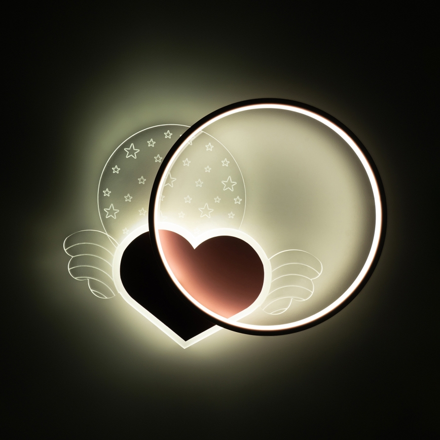 Brilagi - LED dziecięca oprawa sufitowa LOVE LED/48W/230V 3000/4500/6000K różowa