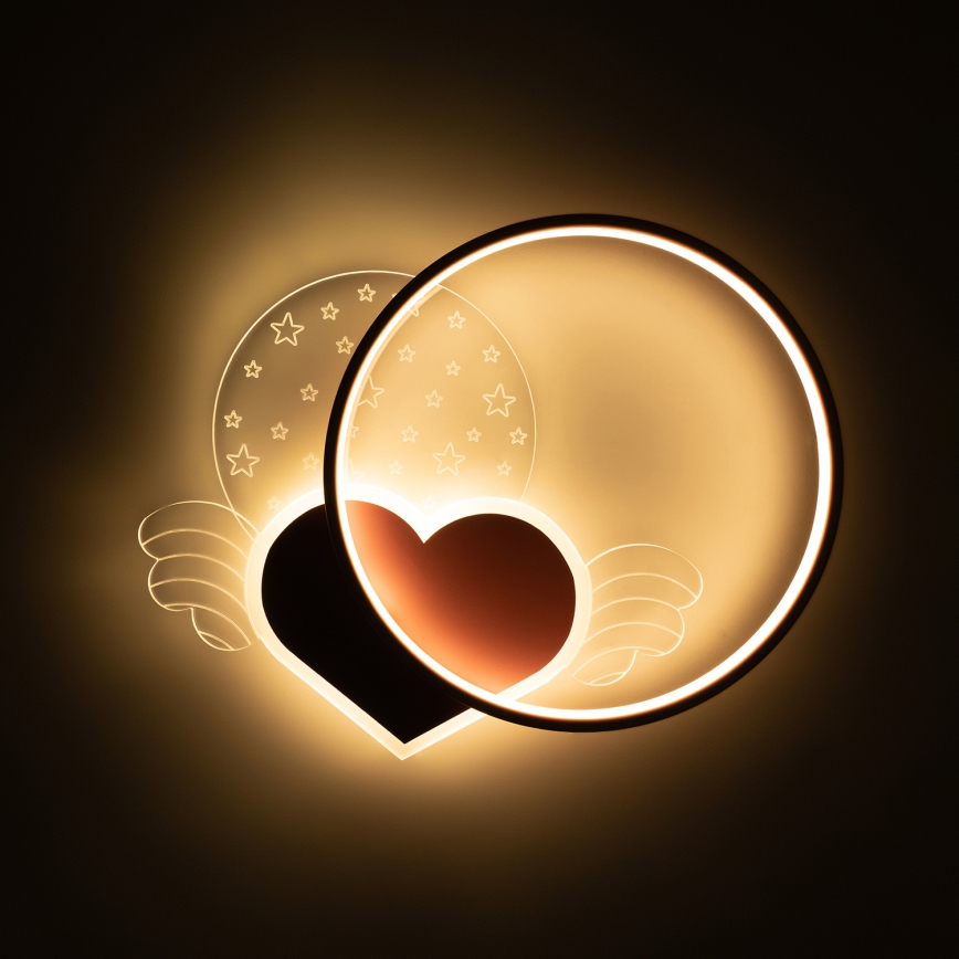 Brilagi - LED dziecięca oprawa sufitowa LOVE LED/48W/230V 3000/4500/6000K różowa