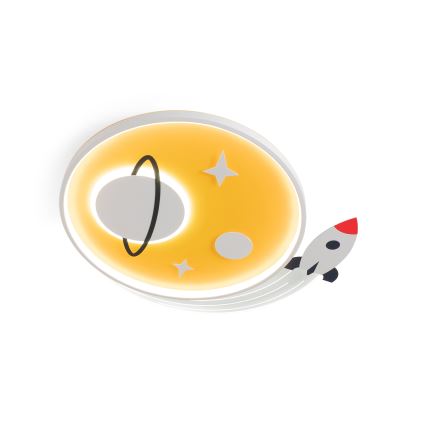Brilagi - LED dziecięca lampa sufitowa STARSHIP LED/64W/230V 3000/4500/6000K żółta