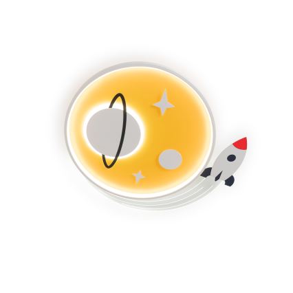 Brilagi - LED dziecięca lampa sufitowa STARSHIP LED/64W/230V 3000/4500/6000K żółta