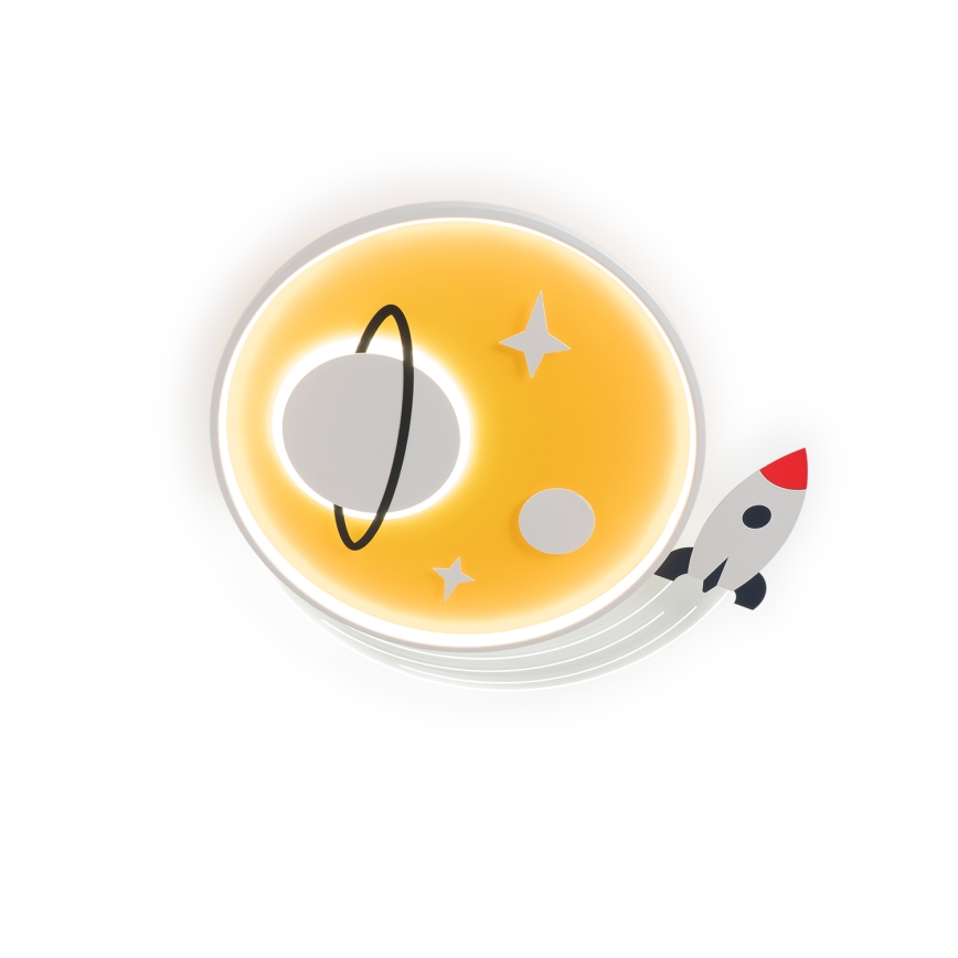 Brilagi - LED dziecięca lampa sufitowa STARSHIP LED/64W/230V 3000/4500/6000K żółta