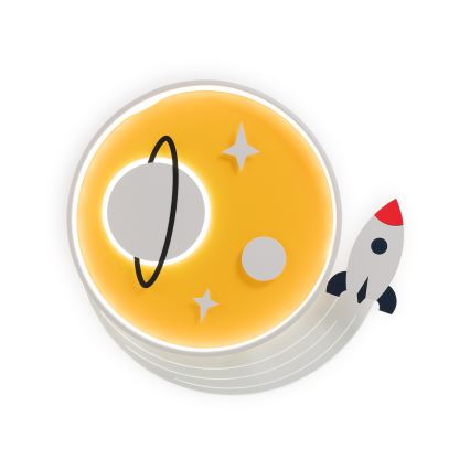 Brilagi - LED dziecięca lampa sufitowa STARSHIP LED/64W/230V 3000/4500/6000K żółta