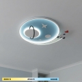 Brilagi -LED Dziecięca oprawa sufitowa STARSHIP LED/64W/230V 3000/4500K niebieska