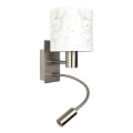 Brilagi - LED dziecięca regulowana lampa ścienna BOBO 1xE27/25W/230V + LED/3W matowy chrom/biały/króliczki