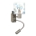 Brilagi - LED Dziecięcy elastyczny kinkiet BOBO 1xE27/25W/230V + LED/3W matowy chrom/biały/niebieski/misie