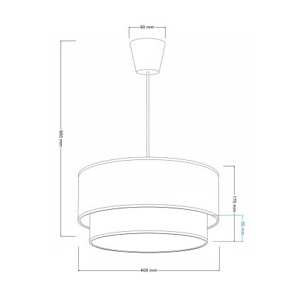 Brilagi - LED Dziecięcy żyrandol na lince BOBO 1xE27/10W/230V śr. 40 cm różowy/wróżki