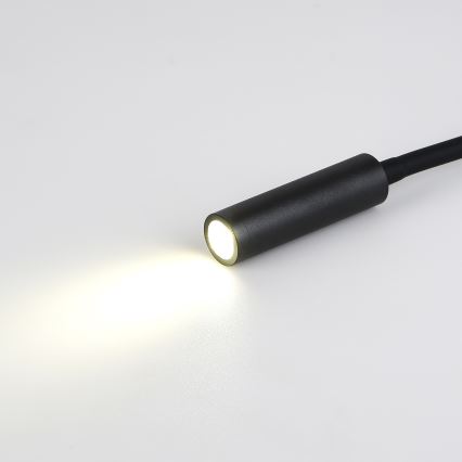 Brilagi - LED Elastyczna lampa naścienna z portem USB MAYA LED/3W/230V 4000K czarna