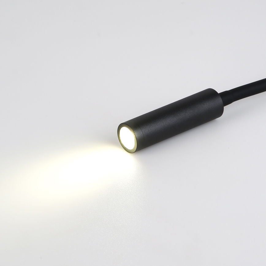 Brilagi - LED Elastyczna lampa naścienna z portem USB MAYA LED/3W/230V 4000K czarna