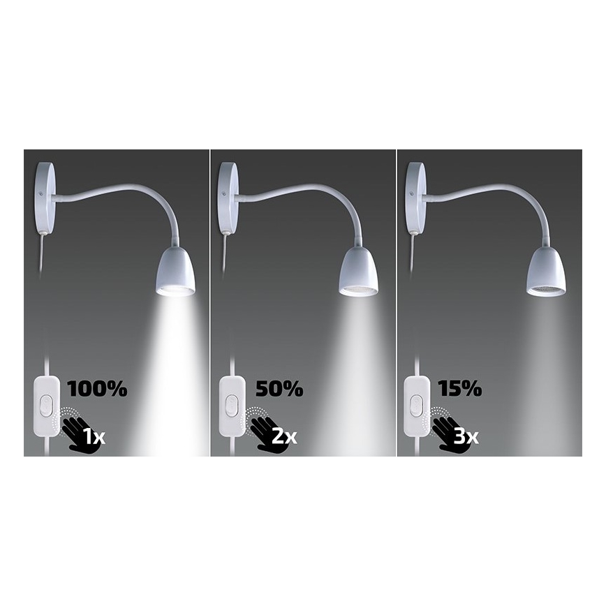 Brilagi - Regulowana jasność LED Elastyczna lampka LED/4W/230V biała