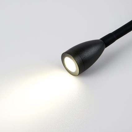 Brilagi - LED Elastyczny kinkiet MAYA Double LED/4W/230V + LED/3W czarny