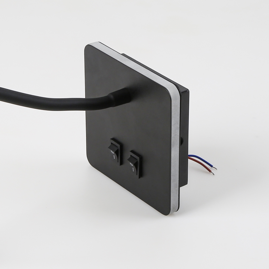 Brilagi - LED Elastyczny kinkiet MAYA Double LED/4W/230V + LED/3W czarny