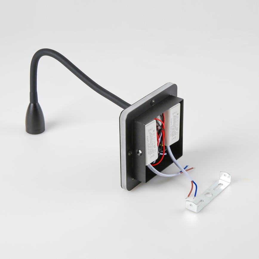 Brilagi - LED Elastyczny kinkiet MAYA Double LED/4W/230V + LED/3W czarny