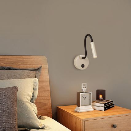 Brilagi - LED Elastyczny kinkiet MAYA LED/3W/230V 4000K beżowy