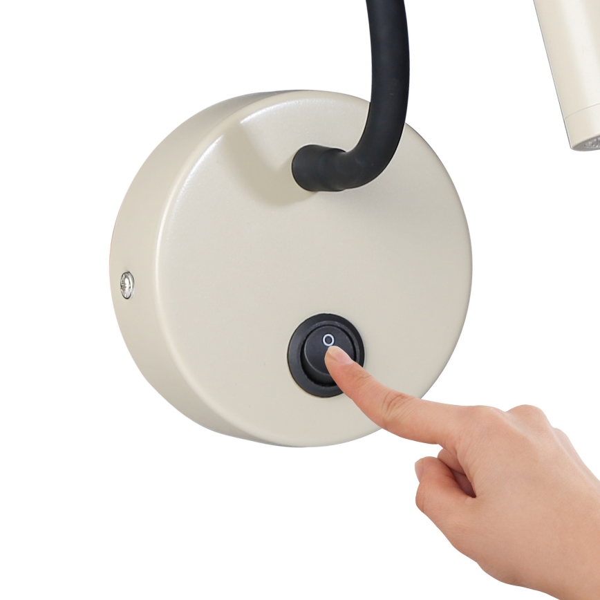 Brilagi - LED Elastyczny kinkiet MAYA LED/3W/230V 4000K beżowy