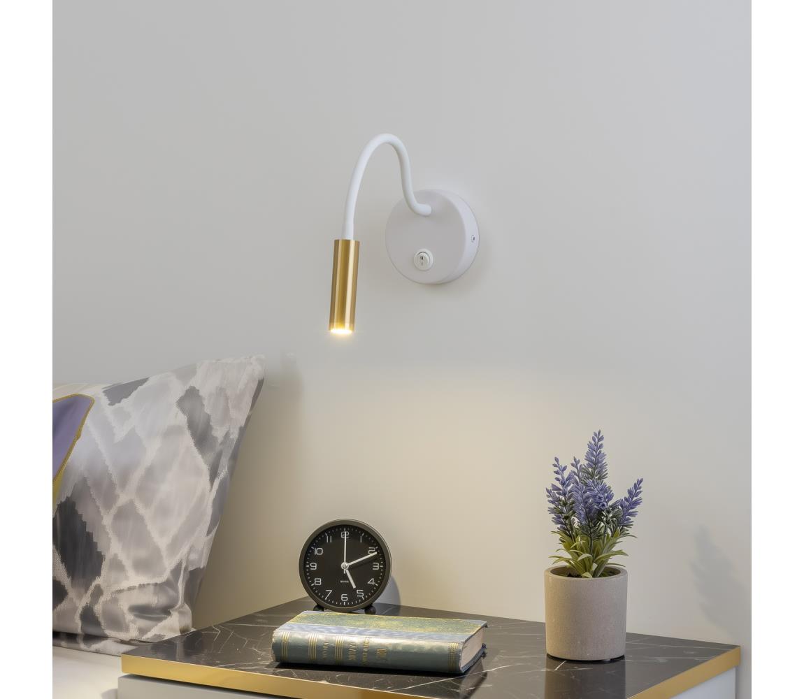 Brilagi - LED Elastyczny kinkiet MAYA LED/3W/230V 4000K biały/złoty