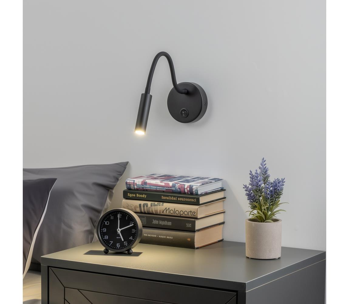 Brilagi - LED Elastyczny kinkiet MAYA LED/3W/230V 4000K czarny
