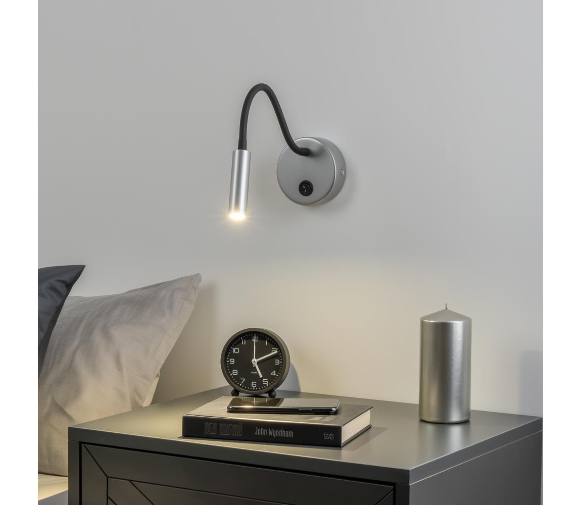 Brilagi - LED Elastyczny kinkiet MAYA LED/3W/230V 4000K srebrny