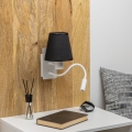 Brilagi - LED Elastyczny kinkiet NUBILA 1xE27/25W/230V + LED/3W biały/czarny