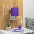Brilagi - LED Elastyczny kinkiet NUBILA 1xE27/25W/230V + LED/3W biały/fioletowy
