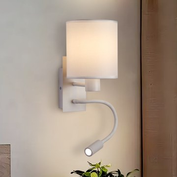 Brilagi - LED Elastyczny kinkiet NUBILA 1xE27/25W/230V + LED/3W biały