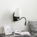 Brilagi - LED Elastyczny kinkiet NUBILA 1xE27/25W/230V + LED/3W czarny/biały