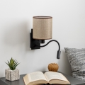 Brilagi - LED Elastyczny kinkiet NUBILA 1xE27/25W/230V + LED/3W czarny/brązowy